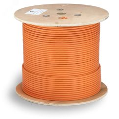 Кабель витая пара FTP-4P-Cat.6-SOLID-LSZH экранированная FTP (F/UTP), категория 6, 4 пары (23 AWG), одножильный, LSZH, нг(А)-HF, (305 м) Cabeus FTP-4P-Cat.6-SOLID-LSZH