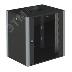 Шкаф телекоммуникационный настенный 19' 15U дверь стекло IP20. 600x600x720mm(ШхГхВ) цвет черный(RAL 9004/RAL7000) SYSMATRIX WP 6615.910