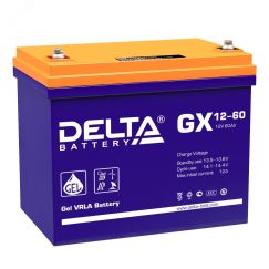Аккумулятор GX 12В 60Ач Delta GX 12-60