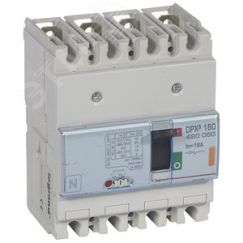 Выключатель автоматический четырехполюсный DPX3 160 16А 25кА LEGRAND 420050