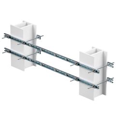 Обжимной комплект монтажных профилей тип 3 , крепление к двум стойкам размерами 350 на 400 мм , длина  профиля 1500 мм , для крепления 2 оболочек одного типоразмера болтами М8х80 8 шт. , горячеоцинкованный