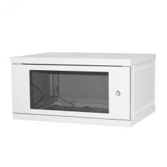 Шкаф 19” для оборудования, 6U х 600 мм, с настенным креплением (без ножек/роликов) Roxton R-066WW