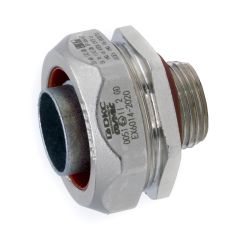 Взрывозащищенная Ex e муфта металлорукав-коробка. DN40 мм. M50х1,5.Нержавеющая сталь AISI 316L. IP66/67