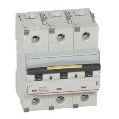 Выключатель автоматический трехполюсный 125А C DX3 10кА/16кА LEGRAND 409282