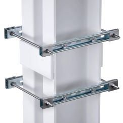 Обжимной комплект монтажных профилей тип 1, обхват конструкции габаритами 950 на 400 мм, для крепления 4 оболочек одного типоразмера болтами  М8х80 16 шт. , горячеоцинкованный