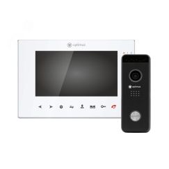 Комплект видеодомофона Optimus VMH-7.1 (w) + DSH-1080 (черный)_v.1 Optimus CCTV VMH-7.1 (w) + DSH-1080 (черный)_v.1