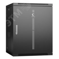 Шкаф телекоммуникационный настенный 19' 15U       600х600х769mm (ШхГхВ) дверь металл. цвет черный   (RAL 9004) (упак-2 места) Cabeus SH-05F-15U60/60m-R-BK