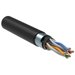 ITK Витая пара F/UTP кат.6 4х2х23AWG solid LDPE черный (305м)