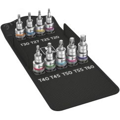 Набор головок торцевых со вставкой 8767 C TORX HF 1 Zyklop с фиксацией крепежа DR 1/2 9 предметов WERA WE-004202
