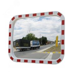 Зеркало со светоотражающей окантовкой прямоугольное 600*800 для выезда с парковки Технология ПК Зеркало 600*800 прямоугольное
