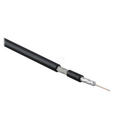 Кабель коаксиальный RG-59 75Ом жила - 20 AWG PVC черный (500м) Hyperline 49122