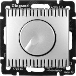 VALENA Светорегулятор поворотный 1000Вт алюминий Daccord/Legrand 770260