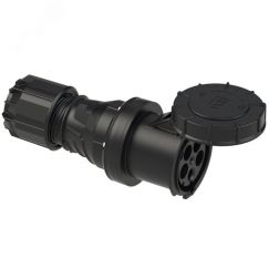 Розетка кабельная 125А/400V/3P+N+E/IP67, черная PCE 245-6xs