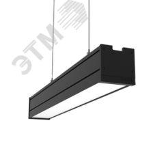 Светильник светодиодный Mercury Pro подвесной 26 Вт 3000 К 514х65х65 мм IP54 RAL9005 черный муар с рассеивателем опал подв. 2м БАП Вартон V1-R0-90256-30A00-5402630