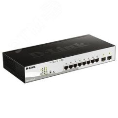 Коммутатор управляемый L2 PoE 8 портов 10/100/1000 Мб/с, 2хSFP D-Link DGS-1210-10P/FL1A