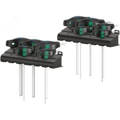 Набор отвёрток с Т-образной рукояткой 454/10 HF Set Imperial 1 Hex-Plus с функцией фиксации крепежа 3/32 - 3/8 10 предметов комплектация: 2x 454 Imper WERA WE-023451