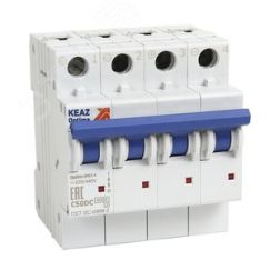 Выключатель автоматический модульный OptiDin BM63-4B25-DC-УХЛ3 (Новый) КЭАЗ 338065