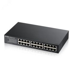 Коммутатор неуправляемый 24 порта . 100/1000 Мб/с. бесшумный Zyxel GS1100-24E-EU0103F