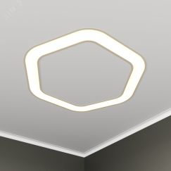 Светильник светодиодный RVE-LBX-HOLE-HEXA-SOFT-1646-VG (Шестиугольник закругл. с отв. 1646х1517х110мм S80мм 117Вт встраиваемый под шпаклевку 4000K Бел RVElektro RVE00003471