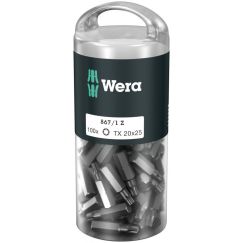 Набор бит 867/1 Z DIY 100 TORX 20 вязкая твердость хвостовик 1/4 C 6.3 TX 20 x 25 мм 100 шт с держателем-еврослот WERA WE-072448