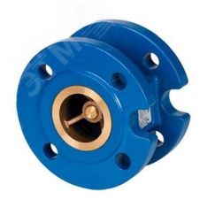 Клапан обратный фланцевый NVD402R PN16 DN40 пружинный с аксиальным затвором, чугун GJL250 Ридан 082X8470R