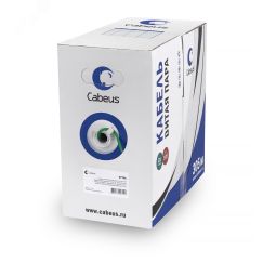 Кабель витая пара UTP-4P-Cat.5e-SOLID-LSZH-GN UTP (U/UTP), категория 5e, 4 пары (24 AWG), одножильный, зеленый, LSZH, нг(А)-HF (305 м), системная гара Cabeus UTP-4P-Cat.5e-SOLID-LSZH-GN