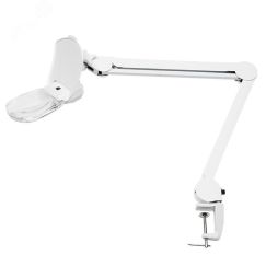 Лупа на струбцине, квадрат3D+20D, 6 LED EXPERT REXANT 31-0565
