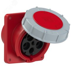 Розетка встраиваемая наклонная 125А/400V/3P+N+E/IP67 PCE 445-6