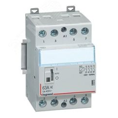 Контактор 230V 4НО 63А бесшумный с ручкой управления CX3 LEGRAND 412563