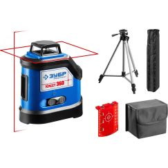 Нивелир лазерный 360град., 20м/70м, точн. +/-0,3 мм/м, штатив КРЕСТ 360 №2 ЗУБР 34906-2