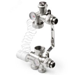 Узел насосно-смесительный для теплого пола с термоголовкой PRO AQUA MIX-m25-m25k