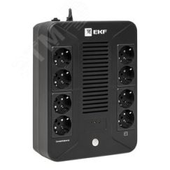 ИБП E-Power Home 1000 ВА, 600Вт,8хSchuko,USB,RJ45 EKF SSW-1000