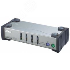 Переключатель KVM настольный, 4 порта, VGA, PS/2, 1920 x 1440 Aten CS84A