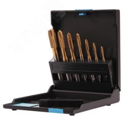 Набор метчиков машинных M3 -M12 HSSE-TiN DIN371/376 (B/4-5P) 7 предметов Voelkel V47825