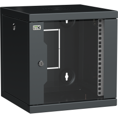 ITK LINEA WS Шкаф 10" 9U 320х310мм дверь обзорная со стеклом черный