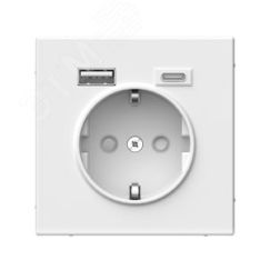 ARTGALLERY розетка 16А с 2 USB A+C, 5В/2,4А/3,0А, 2х5В/1,5А, механизм, лотос SE (Systeme) GAL001332