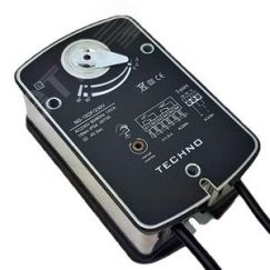 Электропривод противопожарный, реверсивный 15Nm, 2/3 поз., 2SPDT, 24AC/DC Techno NS-15DF/24V