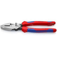 Linemans Pliers плоскогубцы электромонтёра с приспособлением для протяжки кабеля и обжима кабельных наконечников рез: проволока средней твёрдости 46 м Knipex KN-0912240T