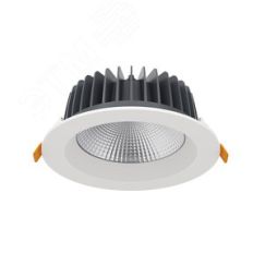 Светильник LED Effect ДАУНЛАЙТ COB IP44 20Вт 2400лм 4000К IP44/IP20 КСС Д 90° встраиваемые, COB , БАП 1 час ЛЕД-Эффект LE-СВО-16-020-7695-44Д+LE0274