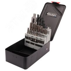 Набор метчиков комплектных M3 -M12 HSS-G DIN352 (+ вороток, сверла) 29 предметов Voelkel V49510
