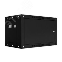 Шкаф настенный телекоммуникационный WS 15U 600х450х770мм, 2 профиля 19, дверь сплошная металл, боковые стенки съемные, разобранный, черный RAL 9005 NTSS NTSS-WSP15U6045FD-BL