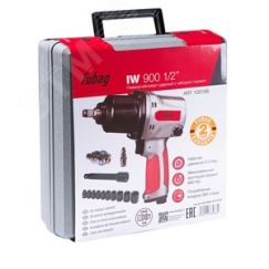 Пневмогайковерт ударный IW900 1/2'' (880Нм,6.3бар,1/2''), набор головок,кейс Fubag 100195
