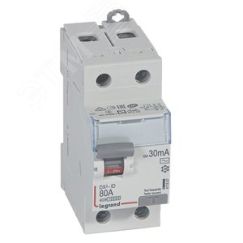 Выключатель дифференциального тока (УЗО) DX3 2П 80А 30мА-АC LEGRAND 411507