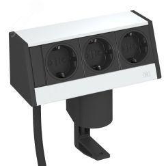 Укомплектованный настольный бокс DB (алюминий, серебристый) OBO Bettermann DB-1B3 D3S