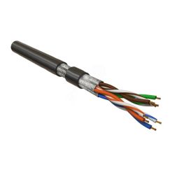 Кабель UFTP4-C6-P26-IN-LSZH-BK-100 (100 м)витая пара экранированная U/FTPкат.6 Hyperline 445074