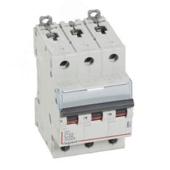 Выключатель автоматический трехполюсный 32А C DX3 10kА/16kА LEGRAND 409257