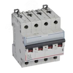 Выключатель автоматический четырехполюсный 13А C DX3-E 6kA/6kА LEGRAND 407304