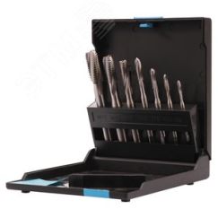 Набор метчиков машинных M3 -M12 HSSE DIN371/376 (спиральный, C/2-3P, R15) 7 предметов Voelkel V47816
