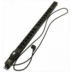 Блок розеток 15 розеток Schuko+3хIEC320 C13 16 A 250В Hyperline SHE-15SH-3IEC-B-2.5EU