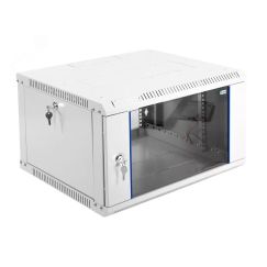 Шкаф телекоммуникационный настенный разборный 6U (600х650) дверь стекло ЦМО ШРН-Э-6.650